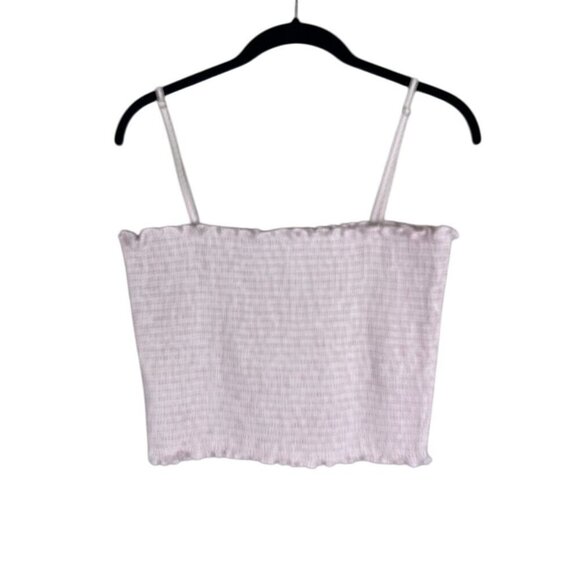 Gianni Bini Top Milkmaid XL Pink Plaid Smock Western Boho Festival Coquette 80s - Picture 1 of 10